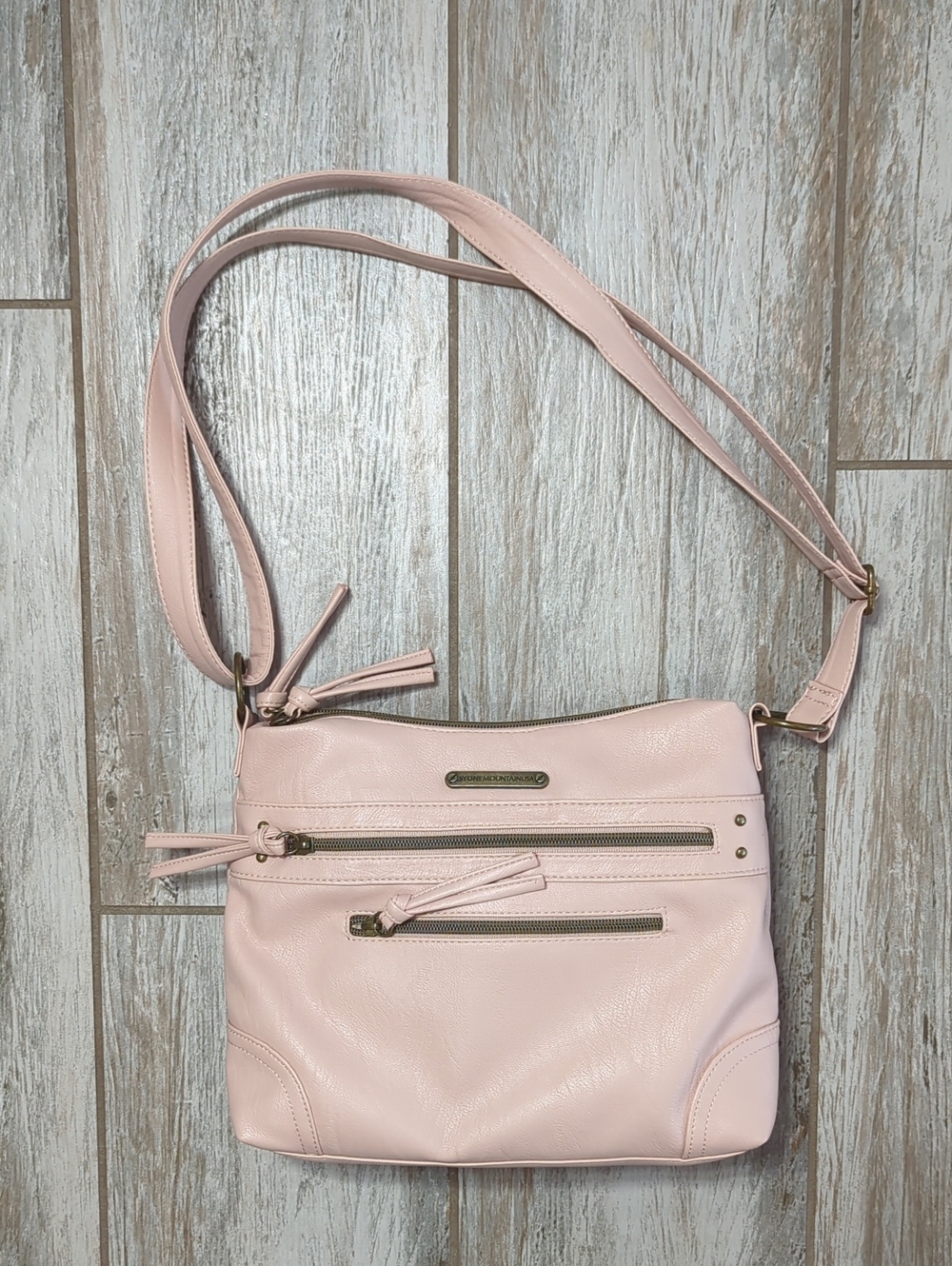Light Pink Stone Mountain Crossbody Bag